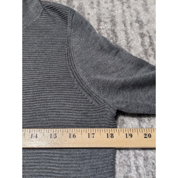 Adrienne Vittadini Tunic Sweater Women Size M Heather Gray Cowl Neck Long Sleeve - Picture 10 of 12